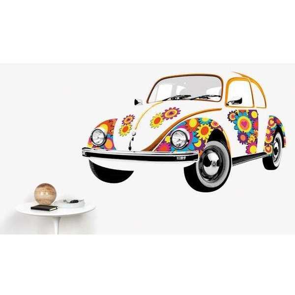 VW BEETLE WALL TATTOO - FLEURS |  | Décoration