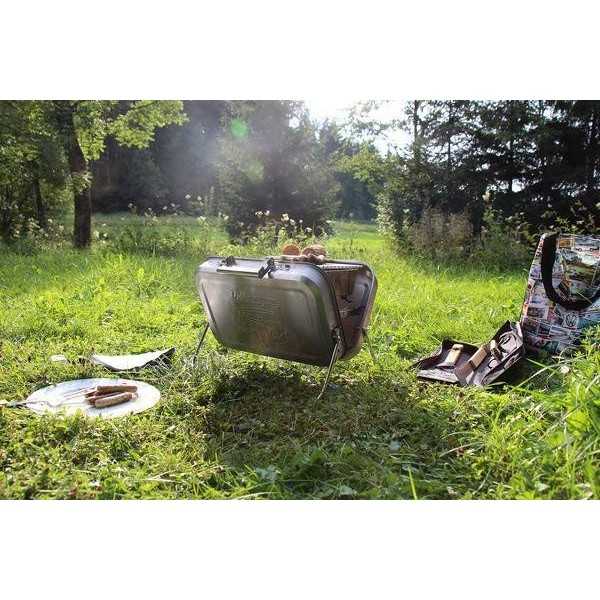 VW T1 BUS PORTABLE BBQ GRILL - INOX |  | Meuble Volkswagen