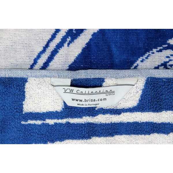 VW T1 BUS SERVIETTE DE PLAGE - SAMBA RAYURES / BLEU