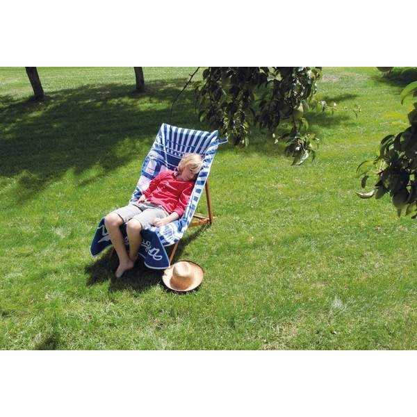 VW T1 BUS SERVIETTE DE PLAGE - SAMBA RAYURES / BLEU |  | Extérieur ...