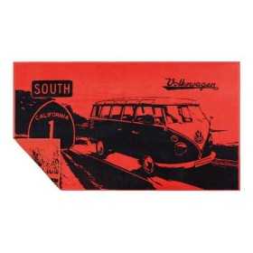 VW T1 BUS SERVIETTE DE PLAGE - HIGHWAY 1 / RED