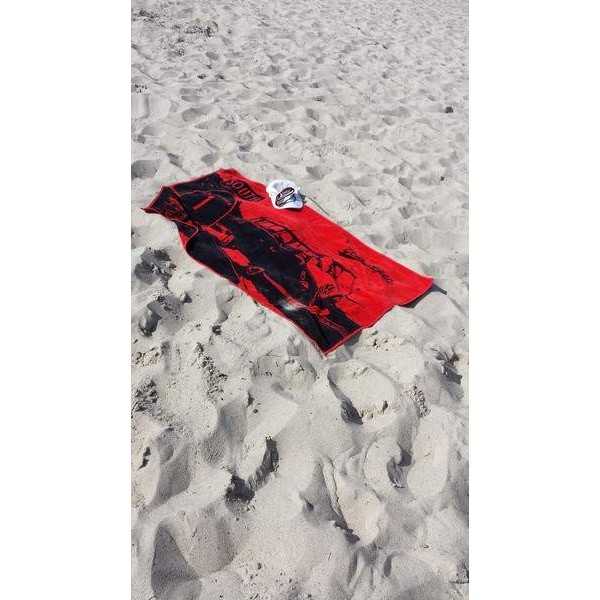 VW T1 BUS SERVIETTE DE PLAGE - HIGHWAY 1 / RED |  | Extérieur et vo...