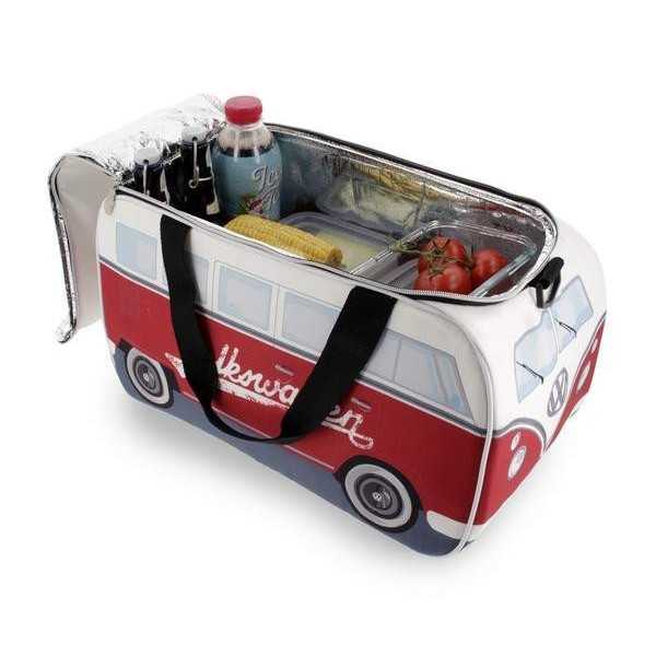 VW T1 BUS COOLER BAG (25 litres) - blanc / rouge |  | Extérieur et ...