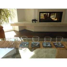 VW T1 BUS Coasters 4 PC SET PAPIER MANCHE - PAYSAGE |  | Papeterie