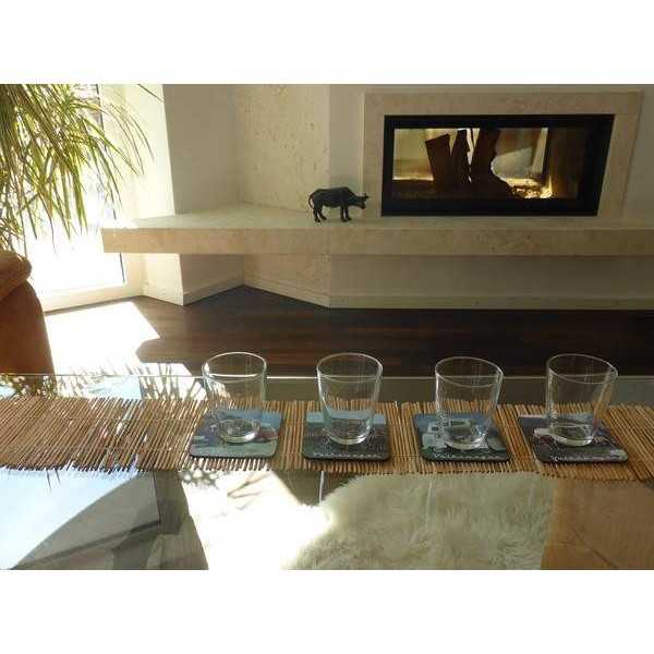 VW T1 BUS Coasters 4 PC SET PAPIER MANCHE - PAYSAGE |  | Papeterie