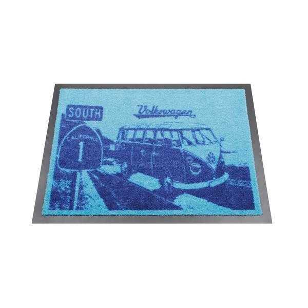 VW T1 BUS PAILLASSON - ROUTE 1 / BLEU