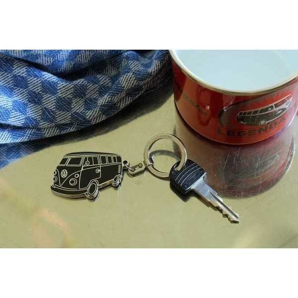 VW T1 BUS ENAMEL KEY RING sous blister - SILHOUETTE / BLACK (D)