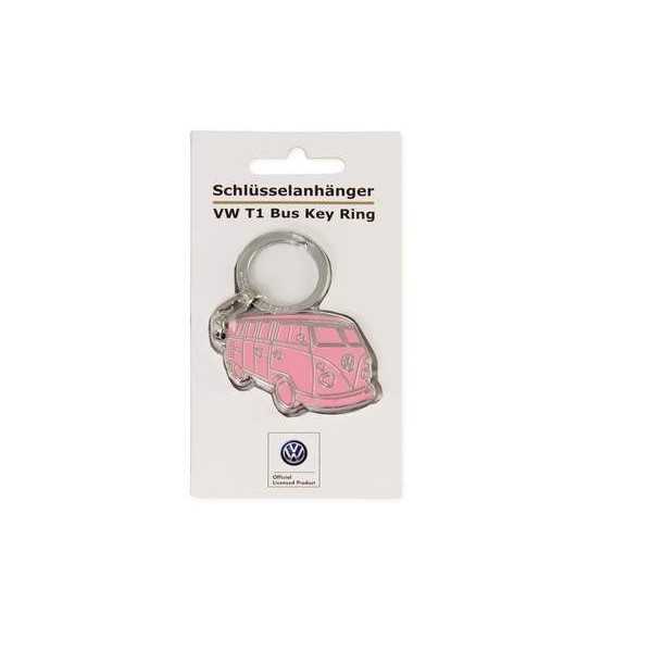 VW T1 BUS ENAMEL KEY RING sous blister - SILHOUETTE / ROSE (D) |  |...