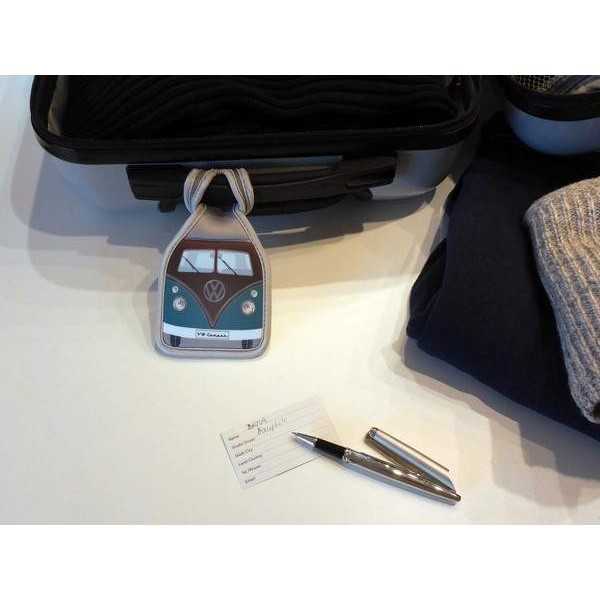 VW T1 BUS BAGAGES TAG - PETROL / BROWN |  | Sac & Portefeuilles