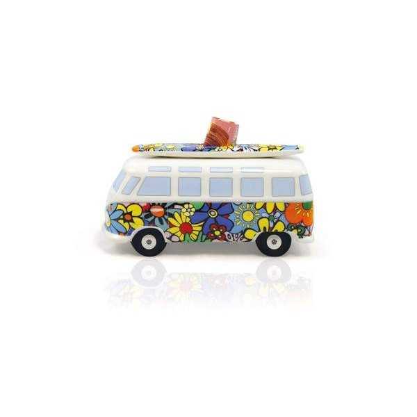 VW T1 BUS BANK ARGENT (échelle 01h18) SURF CONSEIL EN COFFRET - FLE...