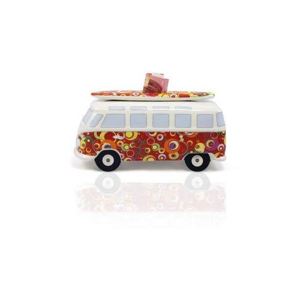 VW T1 BUS BANK ARGENT (échelle 01h18) SURF CONSEIL EN COFFRET - BUL...