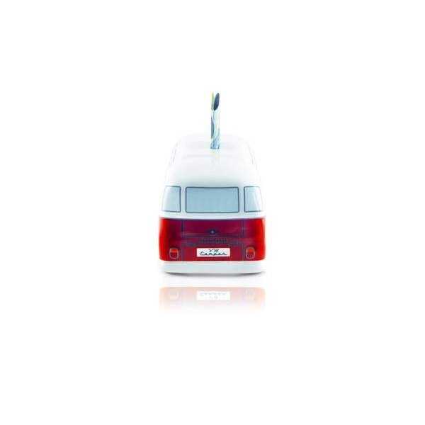 VW T1 BUS BANK ARGENT CERAMIQUE (SCALE 01h22) EN COFFRET - CLASSIC ROUGE