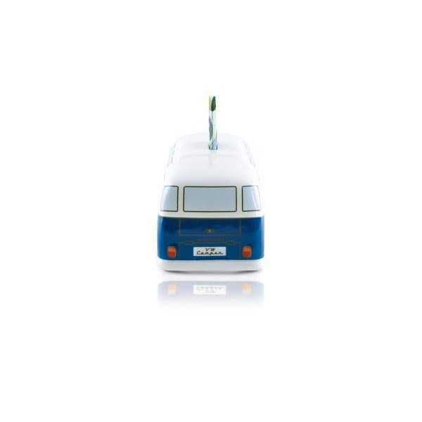 VW T1 BUS BANK ARGENT CERAMIQUE (SCALE 01h22) EN COFFRET - CLASSIC BLEU
