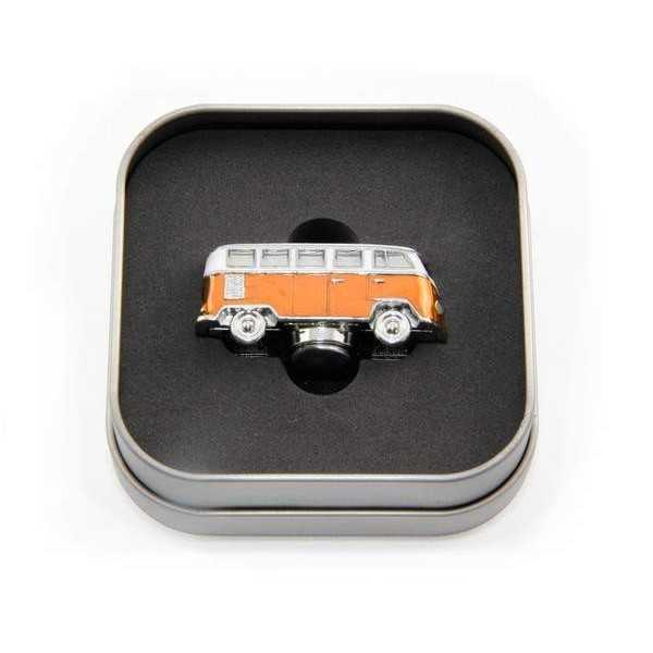 VW T1 BUS 3D MINI MODÈLE EN CADEAU AIMANT TIN - ORANGE |  | Décoration