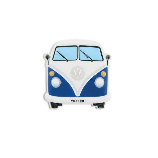 VW T1 BUS RUBBER MAGNET - FRONT / BLEU