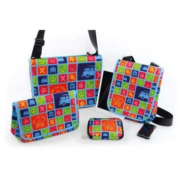 VW T1 BUS NÃ©oprÃ¨ne MESSENGER SAC LARGE - SURF / COULEURS