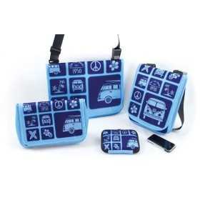VW T1 BUS NÃ©oprÃ¨ne MESSENGER SAC LARGE - SURF / BLEU