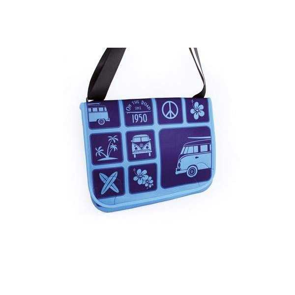 VW T1 BUS Néoprène MESSENGER SAC LARGE - SURF / BLEU |  | Sac & Por...