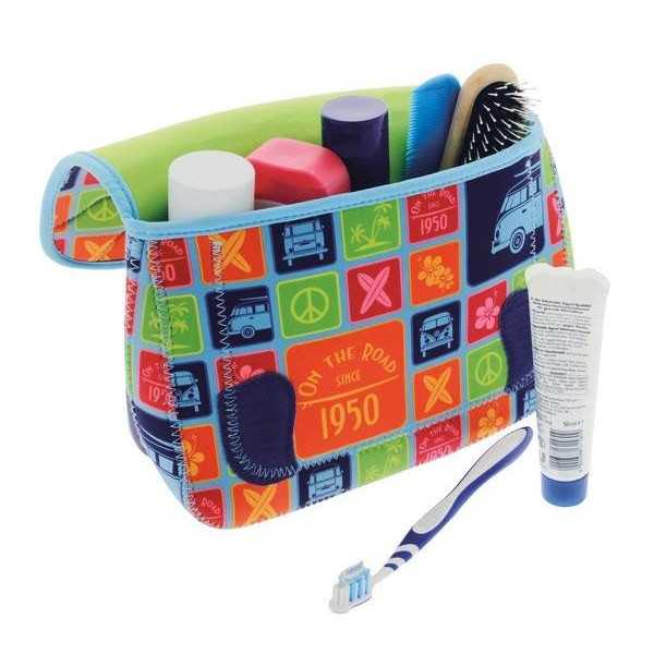 VW T1 BUS NEOPRENE Sac de toilette - surf / COULEURS