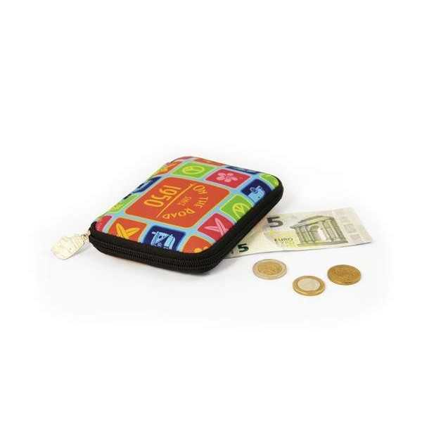 VW T1 BUS NEOPRENE Zipper le portefeuille - SURF / COULEURS