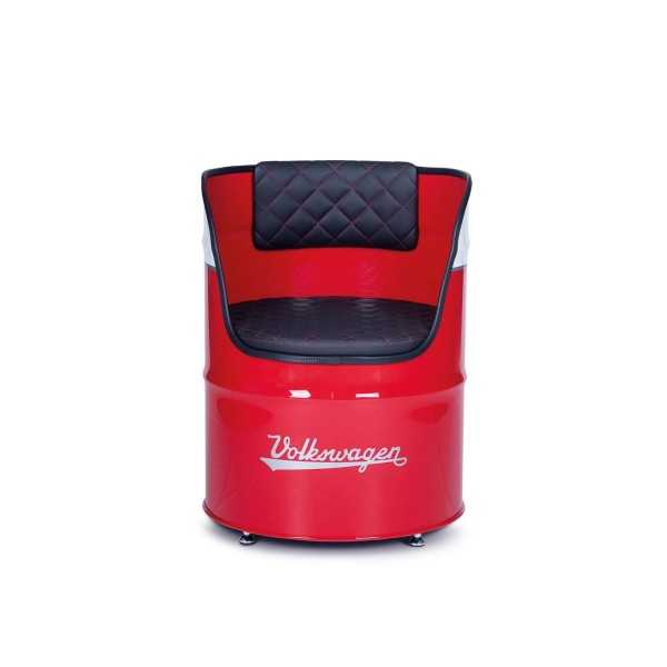 VW T1 BUS CHAISE HUILE DRUM (208L) - BLANC / ROUGE |  | Meuble Volk...