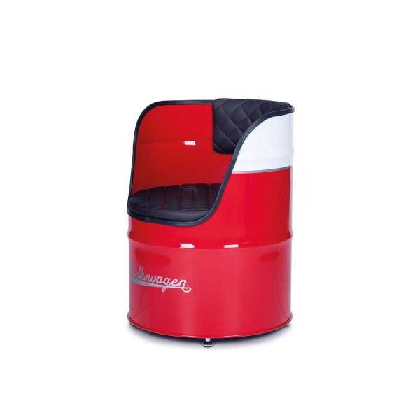 VW T1 BUS CHAISE HUILE DRUM (208L) - BLANC / ROUGE |  | Meuble Volk...