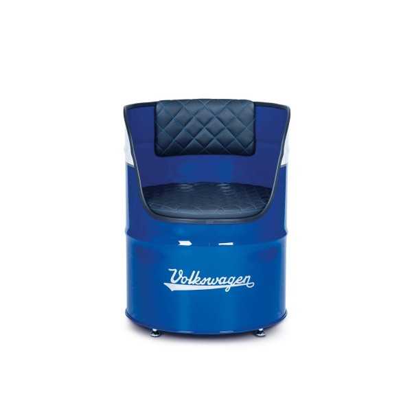 VW T1 BUS CHAISE HUILE DRUM (208L) - BLANC / BLEU |  | Meuble Volks...