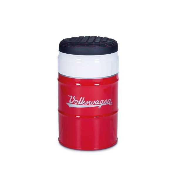 VW T1 BUS SELLES HUILE DRUM (60L) - BLANC / ROUGE