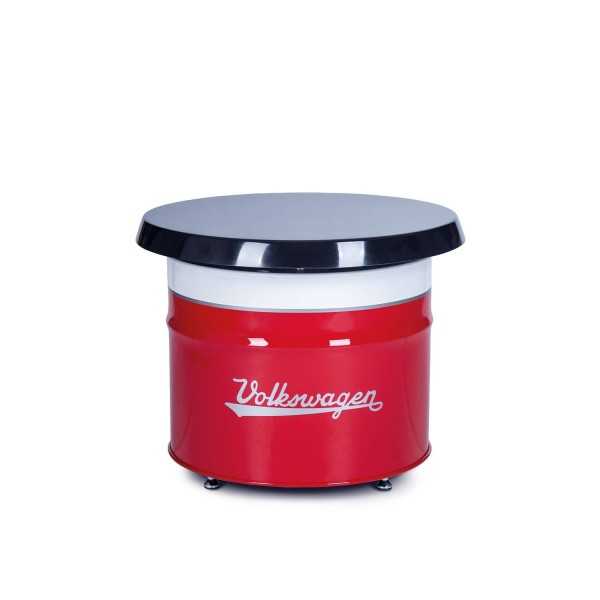 VW T1 BUS TABLEAU HUILE DRUM (208L) - BLANC / ROUGE