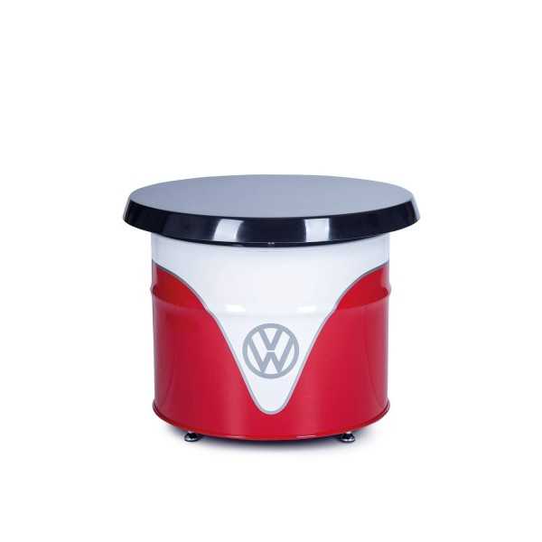 VW T1 BUS TABLEAU HUILE DRUM (208L) - BLANC / ROUGE |  | Meuble Vol...