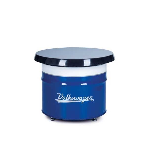 VW T1 BUS TABLEAU HUILE DRUM (208L) - BLANC / BLEU