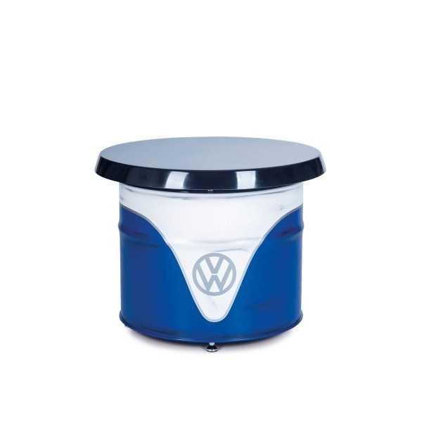 VW T1 BUS TABLEAU HUILE DRUM (208L) VINTAGE LOOK - BLANC / BLEU |  ...