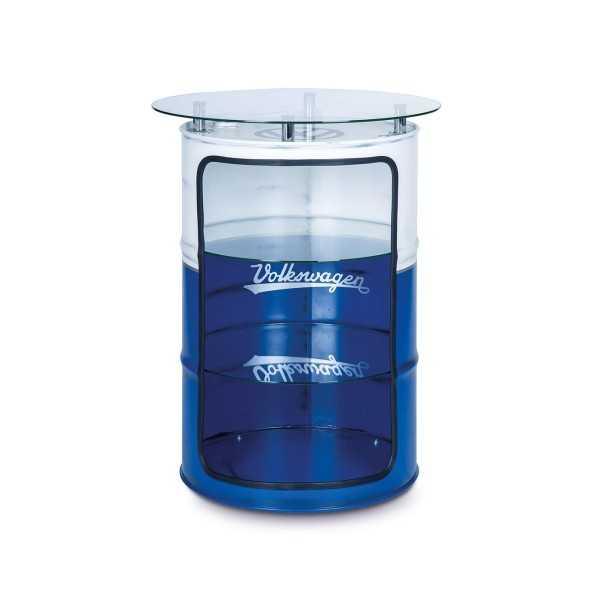VW T1 BUS HIGH BAR TABLE AVEC VITRINE HUILE DRUM (208L) EN LOOK VIN...