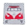 VW T1 BUS PICNIC BLANKET avec sac de transport - SAMBA RAYURES / RED