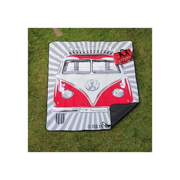VW T1 BUS PICNIC BLANKET avec sac de transport - SAMBA RAYURES / RE...
