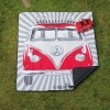 VW T1 BUS PICNIC BLANKET avec sac de transport - SAMBA RAYURES / RE...