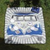 VW T1 BUS PICNIC BLANKET avec sac de transport - SAMBA RAYURES / BL...