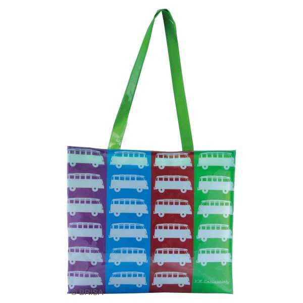 VW T1 BUS PVC SHOPPER BAG - MULTI COLOR