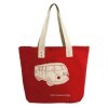 VW T1 BUS TOILE Sac Shopper - RED
