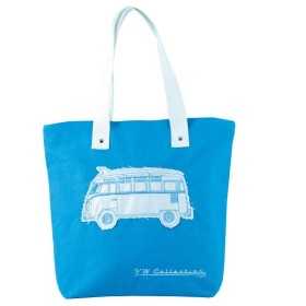 VW T1 BUS TOILE Sac Shopper - turquoise