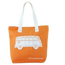 VW T1 BUS TOILE Sac Shopper - ORANGE
