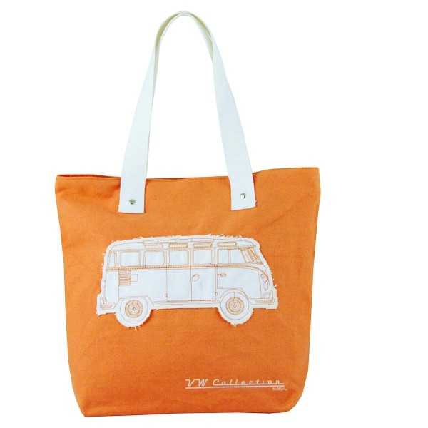 VW T1 BUS TOILE Sac Shopper - ORANGE