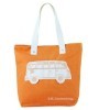 VW T1 BUS TOILE Sac Shopper - ORANGE