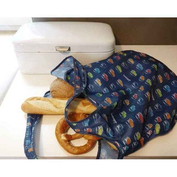 VW T1 BUS sac à provisions pliable, POLYESTER - PARADE / BLEU (D) |...
