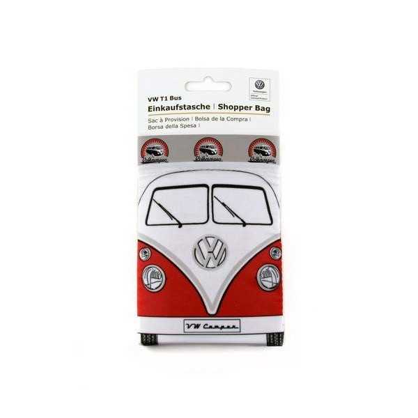 VW T1 BUS sac à provisions pliable, POLYESTER - VINTAGE LOGO / GRIS...