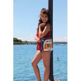 VW T1 BUS TABLETTE PC SAC EPAULE PORTRAIT - STRIPES