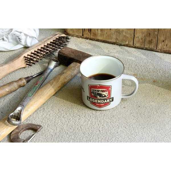 VW T1 BUS ÉMAIL MUG 500ml COFFRET - LEGENDARY / GRIS CLAIR |  | Tas...