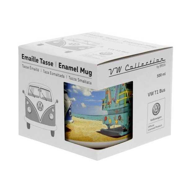VW T1 BUS ÉMAIL MUG 500ml COFFRET - PLAGE LA VIE |  | Tasse & Mug
