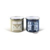VW T1 BUS Ã‰MAIL MUG 2-PC SET 350ml EN COFFRET - BLEU / GRIS