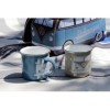 VW T1 BUS ÉMAIL MUG 2-PC SET 350ml EN COFFRET - BLEU / GRIS |  | Ta...
